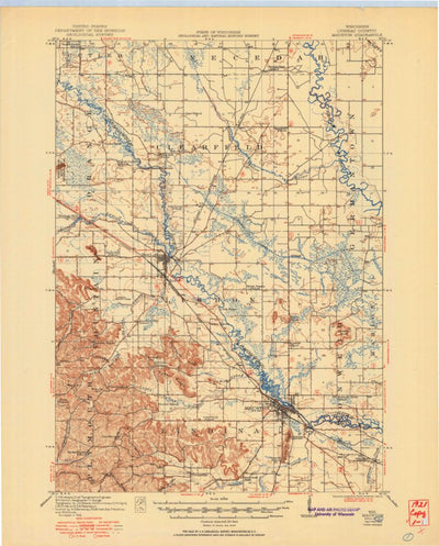 United States Geological Survey Mauston, WI (1921, 62500-Scale) digital map