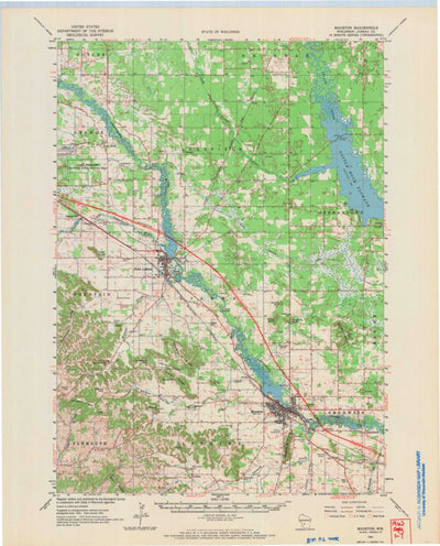 United States Geological Survey Mauston, WI (1962, 62500-Scale) digital map