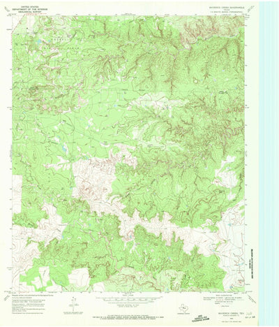 United States Geological Survey Maverick Creek, TX (1969, 24000-Scale) digital map