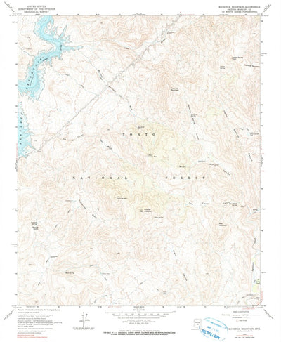 United States Geological Survey Maverick Mountain, AZ (1964, 24000-Scale) digital map