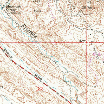 United States Geological Survey Maverick Spring, WY (1951, 24000-Scale) digital map