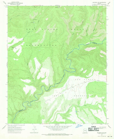 United States Geological Survey Maverick SW, AZ (1967, 24000-Scale) digital map