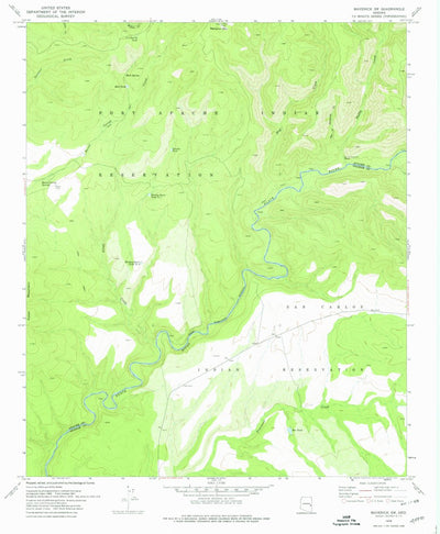 United States Geological Survey Maverick SW, AZ (1978, 24000-Scale) digital map
