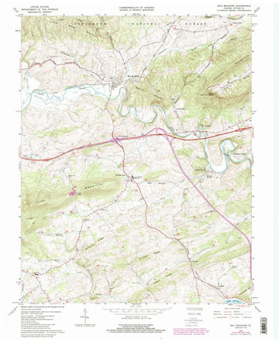 United States Geological Survey Max Meadows, VA (1965, 24000-Scale) digital map