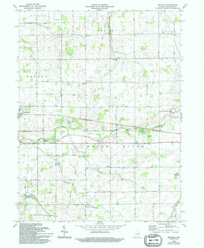United States Geological Survey Maxville, IN (1969, 24000-Scale) digital map