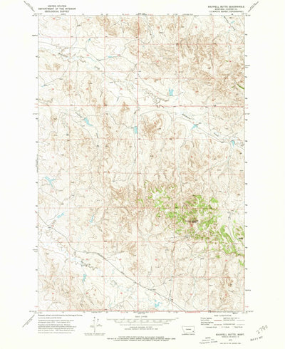 United States Geological Survey Maxwell Butte, MT (1973, 24000-Scale) digital map