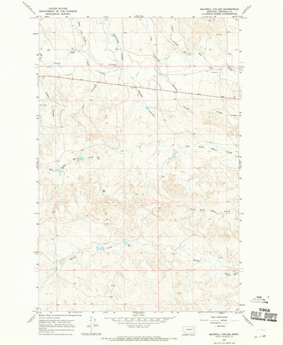 United States Geological Survey Maxwell Coulee, MT (1967, 24000-Scale) digital map