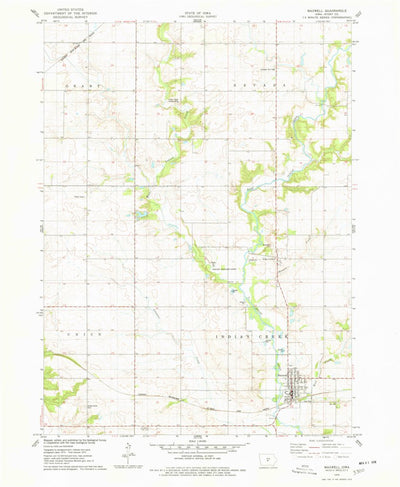 United States Geological Survey Maxwell, IA (1975, 24000-Scale) digital map