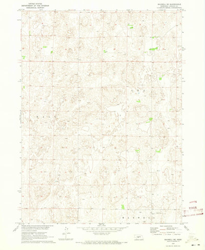 United States Geological Survey Maxwell NE, NE (1970, 24000-Scale) digital map