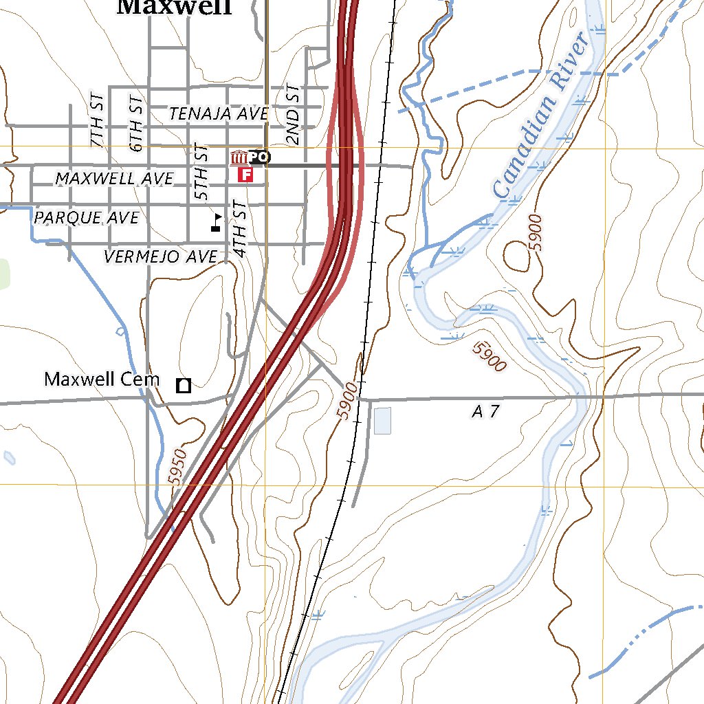 Maxwell, NM (2023, 24000-Scale) Map by United States Geological