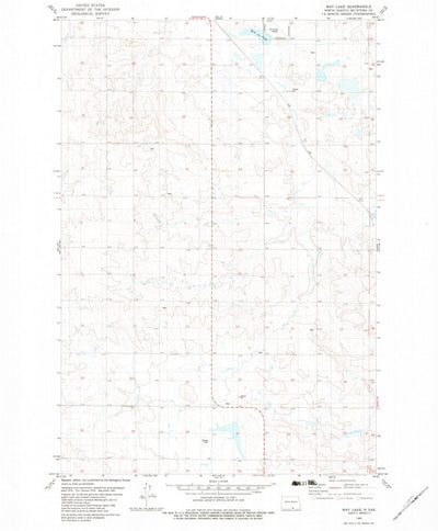 United States Geological Survey May Lake, ND (1982, 24000-Scale) digital map