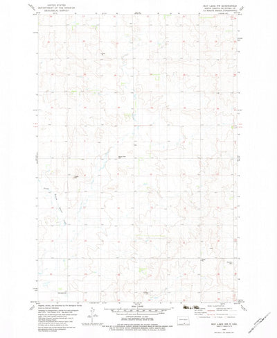 United States Geological Survey May Lake NW, ND (1982, 24000-Scale) digital map