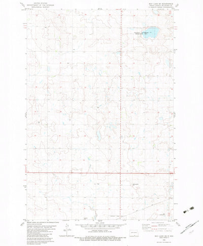 United States Geological Survey May Lake SE, ND (1982, 24000-Scale) digital map