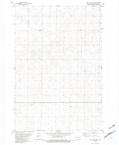 May Lake SW, ND (1982, 24000-Scale) Map by United States Geological ...