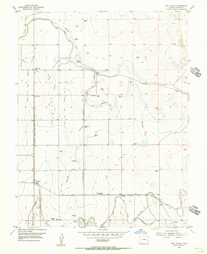May Valley, CO (1955, 24000-Scale) Map by United States Geological ...