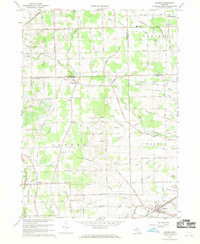 United States Geological Survey Maybee, MI (1967, 24000-Scale) digital map