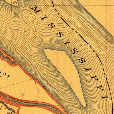 United States Geological Survey Mayersville, MS-LA (1913, 31680-Scale) digital map