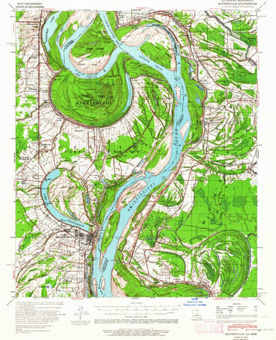 United States Geological Survey Mayersville, MS-LA (1939, 62500-Scale) digital map