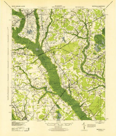 United States Geological Survey Mayesville, SC (1943, 62500-Scale) digital map