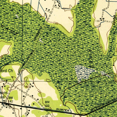 United States Geological Survey Mayesville, SC (1943, 62500-Scale) digital map