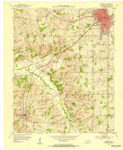 United States Geological Survey Mayfield, KY (1952, 24000-Scale) digital map