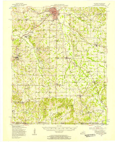 United States Geological Survey Mayfield, KY-TN (1952, 62500-Scale) digital map