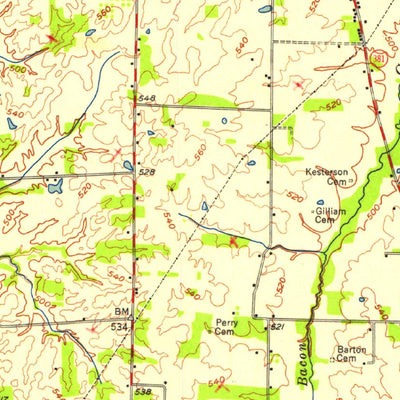 United States Geological Survey Mayfield, KY-TN (1952, 62500-Scale) digital map
