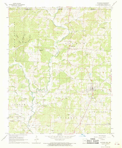 United States Geological Survey Maynard, AR-MO (1968, 24000-Scale) digital map