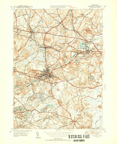 United States Geological Survey Maynard, MA (1950, 31680-Scale) digital map