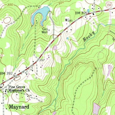 United States Geological Survey Maynard, TX (1960, 24000-Scale) digital map