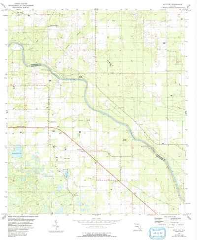 United States Geological Survey Mayo SE, FL (1955, 24000-Scale) digital map
