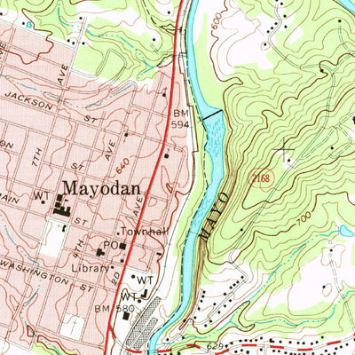 United States Geological Survey Mayodan, NC (1971, 24000-Scale) digital map