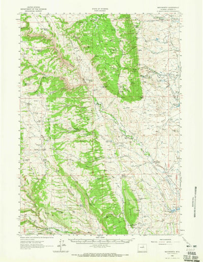 United States Geological Survey Mayoworth, WY (1963, 62500-Scale) digital map