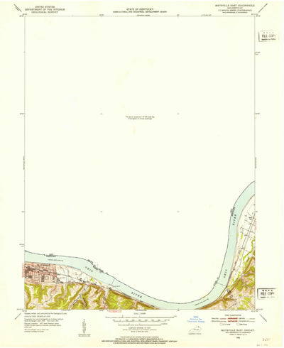 United States Geological Survey Maysville East, KY-OH (1952, 24000-Scale) digital map