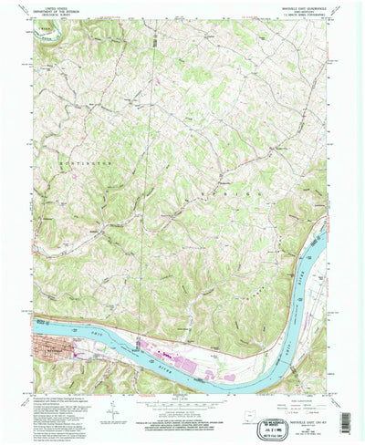 United States Geological Survey Maysville East, KY-OH (1961, 24000-Scale) digital map