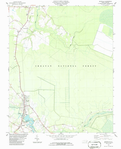 United States Geological Survey Maysville, NC (1984, 24000-Scale) digital map