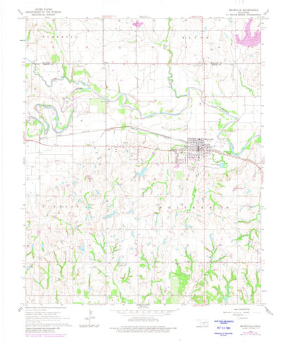 United States Geological Survey Maysville, OK (1965, 24000-Scale) digital map