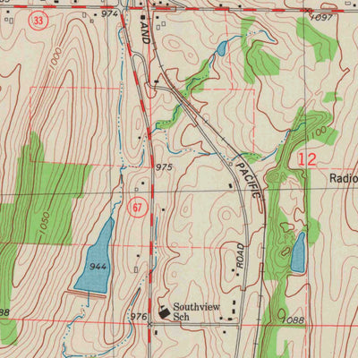 United States Geological Survey Mayville South, WI (1980, 24000-Scale) digital map