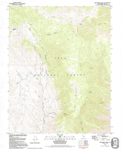 United States Geological Survey Mazourka Peak, CA (1979, 24000-Scale) digital map