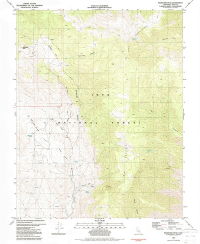 United States Geological Survey Mazourka Peak, CA (1982, 24000-Scale) digital map