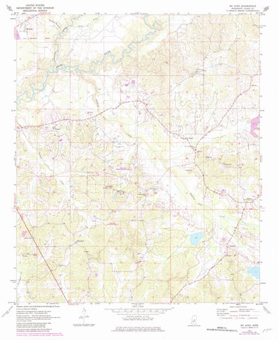 United States Geological Survey Mcafee, MS (1972, 24000-Scale) digital map
