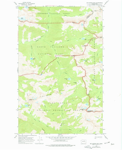 United States Geological Survey Mcalester Mountain, WA (1969, 24000-Scale) digital map