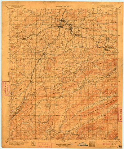 United States Geological Survey Mcalester, OK (1898, 125000-Scale) digital map
