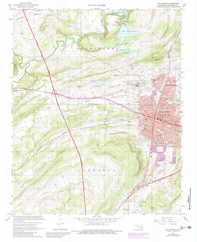 United States Geological Survey Mcalester, OK (1967, 24000-Scale) digital map