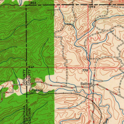 United States Geological Survey Mcalester, OK-AR (1962, 250000-Scale) digital map