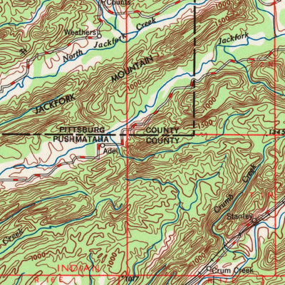 United States Geological Survey Mcalester, OK-AR (1965, 250000-Scale) digital map