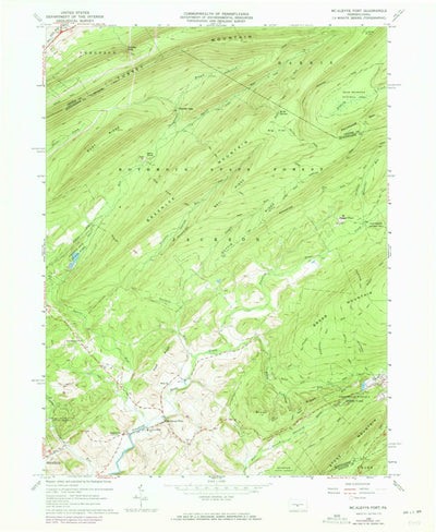 United States Geological Survey Mcalevys Fort, PA (1963, 24000-Scale) digital map