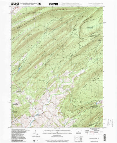 United States Geological Survey Mcalevys Fort, PA (1998, 24000-Scale) digital map