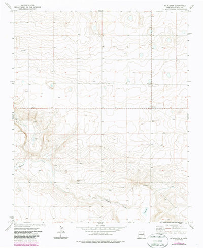 United States Geological Survey Mcalister, NM (1973, 24000-Scale) digital map