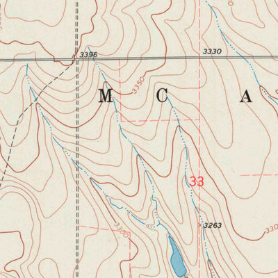 United States Geological Survey Mcallaster, KS (1969, 24000-Scale) digital map